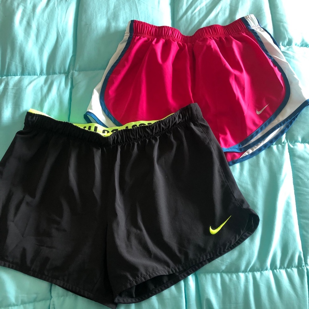 Two Nike Dri fit shorts